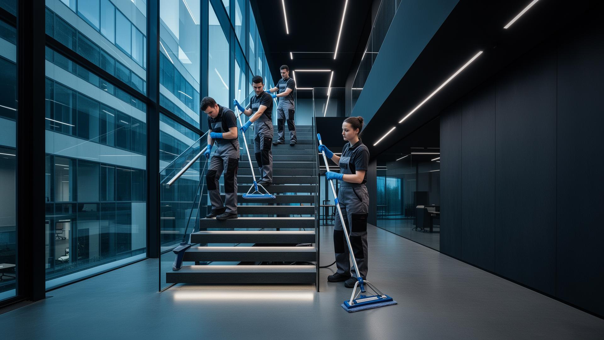 Professionelles Reinigungsteam